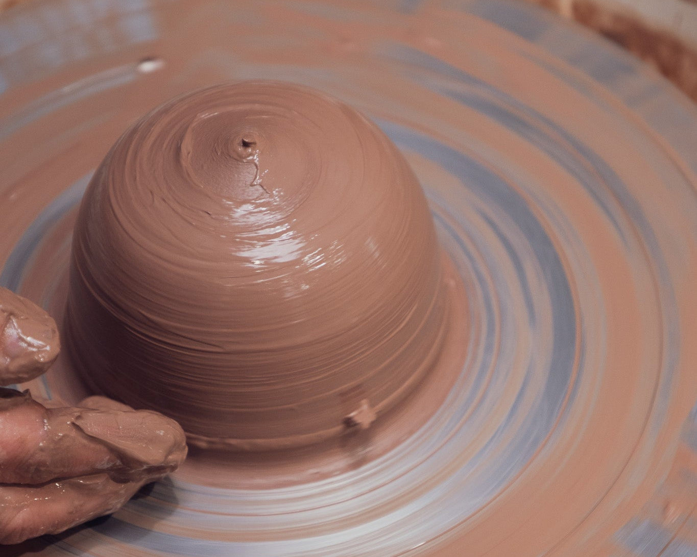 A student takes an intermediate class at Tao of Clay in San Diego.