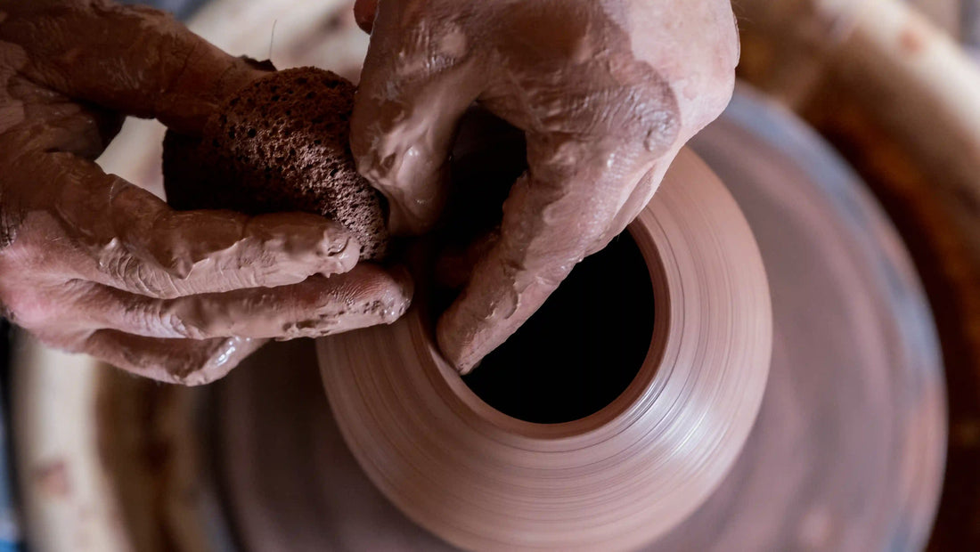 Josh Herman Ceramics throws at the wheel in San Diego ceramic studio Tao of Clay