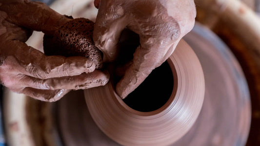 Josh Herman Ceramics throws at the wheel in San Diego ceramic studio Tao of Clay