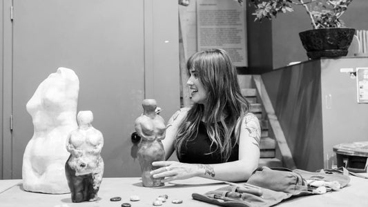 San Diego artist and ceramicist Stevie McCarley builds clay venuses at Tao of Clay Ceramics Studio in San Diego
