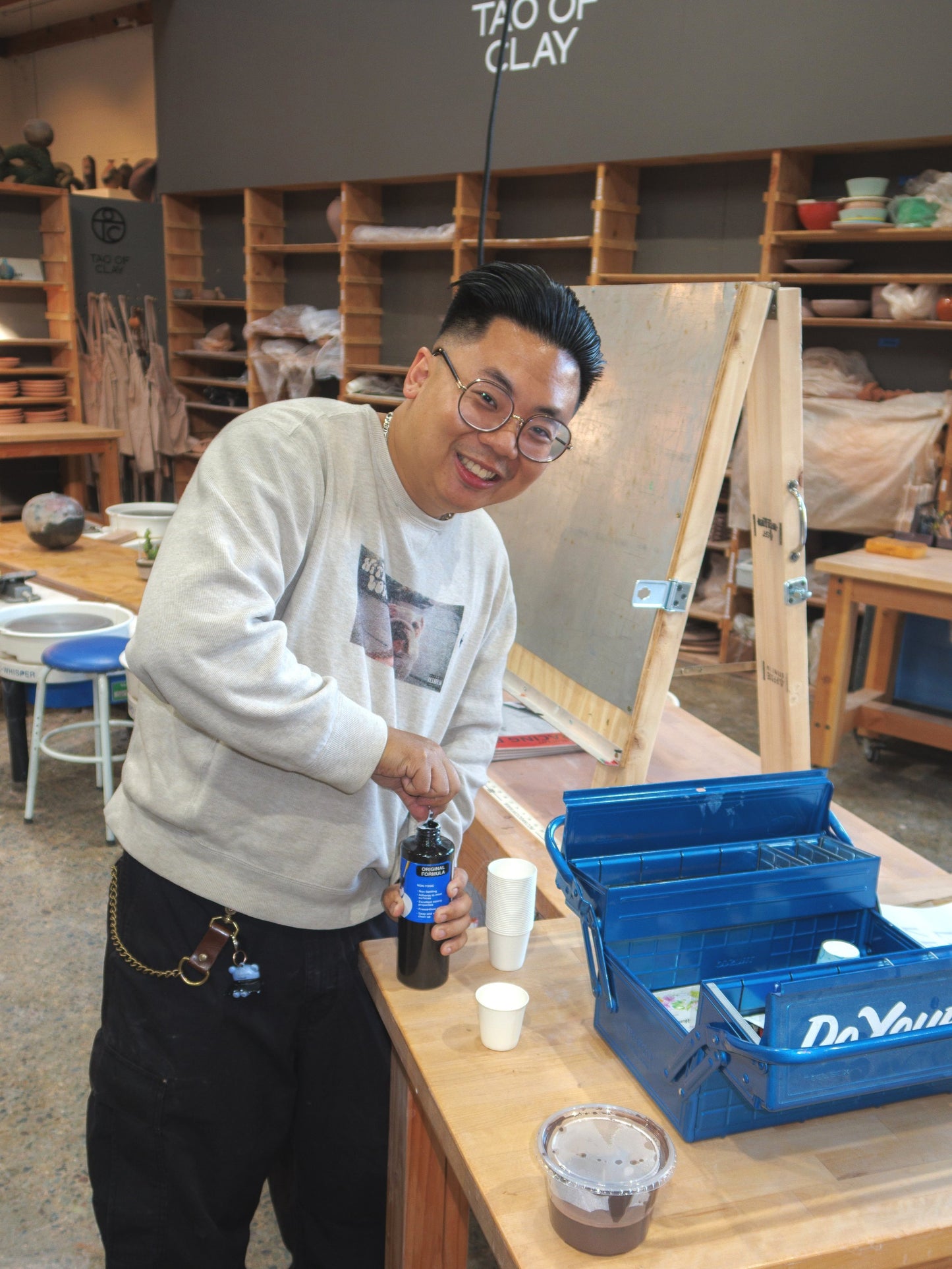 Sign Painted Ceramic Plates with Koy Suntichotinun