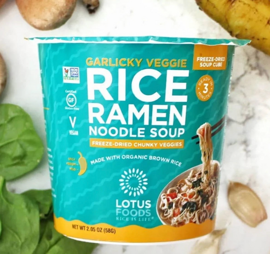 Lotus Foods Garliky Veggie Rice Ramen Noodle Soup Cup